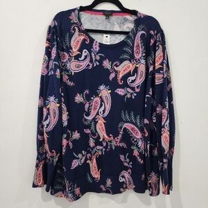 Talbots Paisley Light Sweater